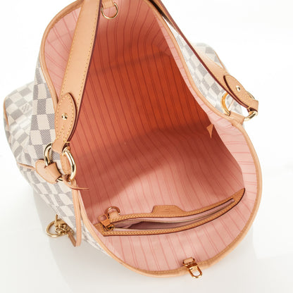 Louis Vuitton Damier Azur Delightful MM Rose Ballerine 5 of 8
