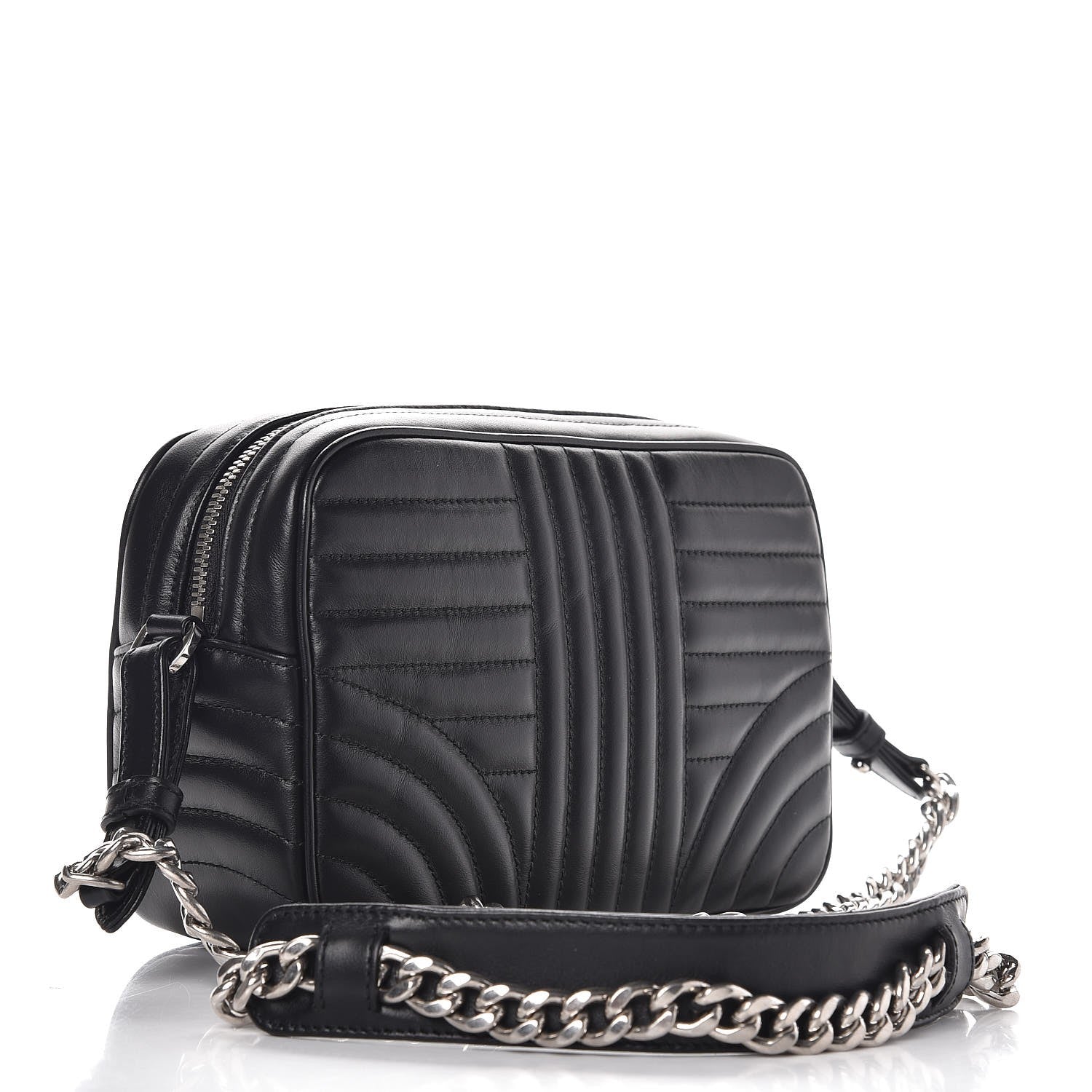 Prada Soft Calfskin Diagramme Crossbody Bag Black 3 of 7