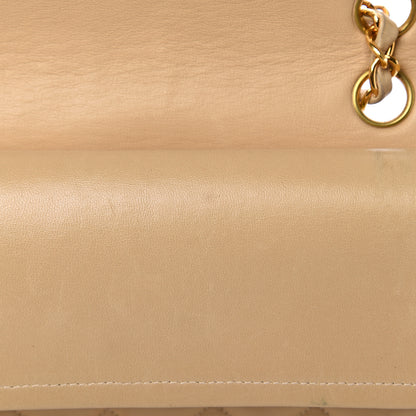 Chanel Lambskin Quilted Medium Double Flap Beige 11 of 15