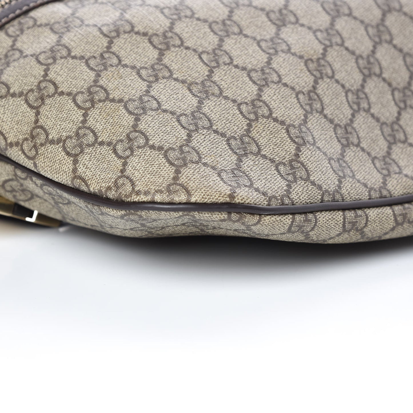GG Supreme Monogram Belt Bag Dark Brown