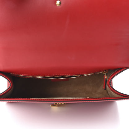 Gucci Calfskin Small Sylvie Shoulder Bag Hibiscus Red 5 of 10