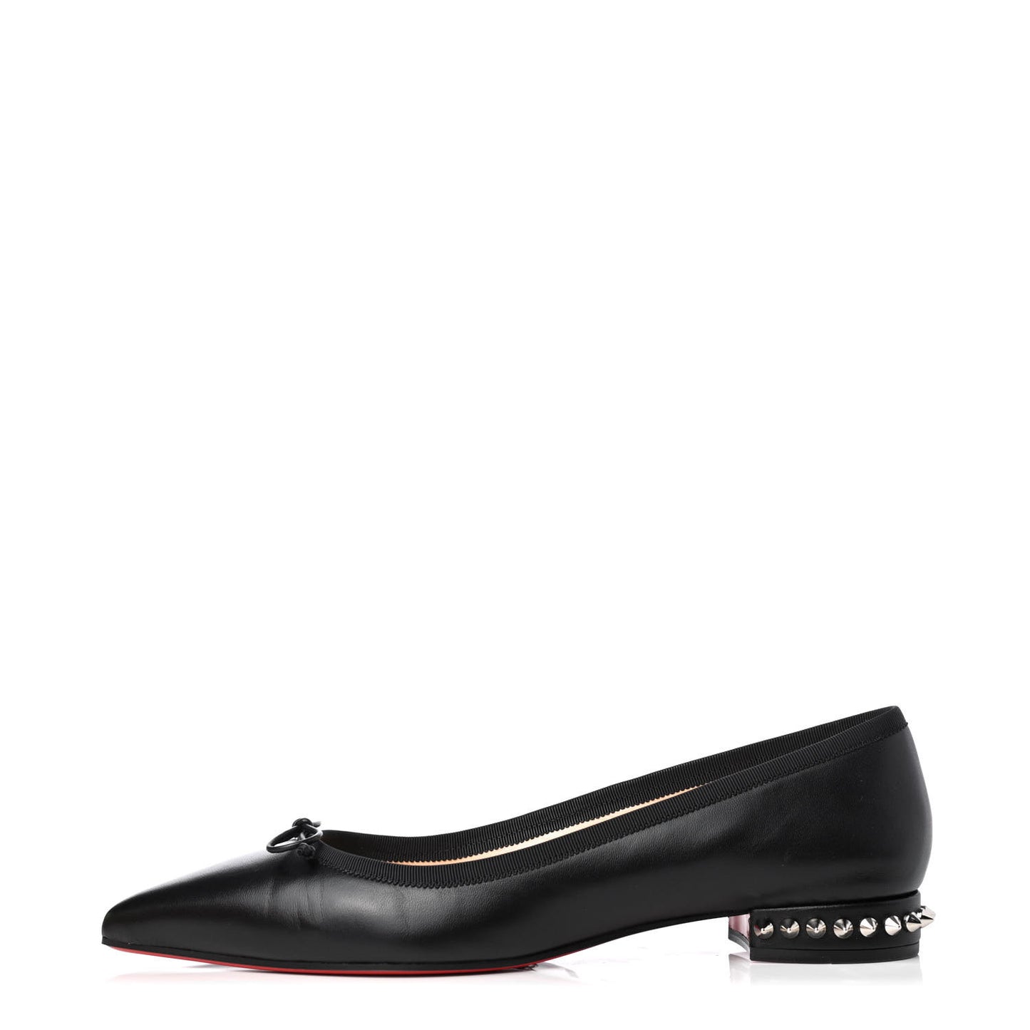 Nappa Spiked Hall Flats 38.5 Black