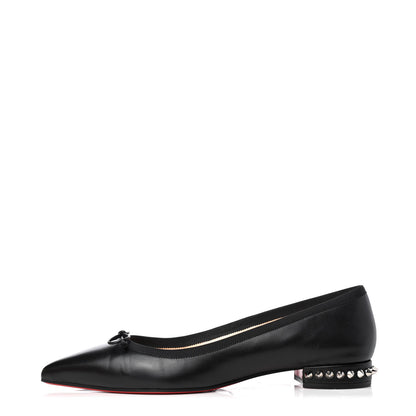 Christian Louboutin Nappa Spiked Hall Flats 38.5 Black 1 of 10
