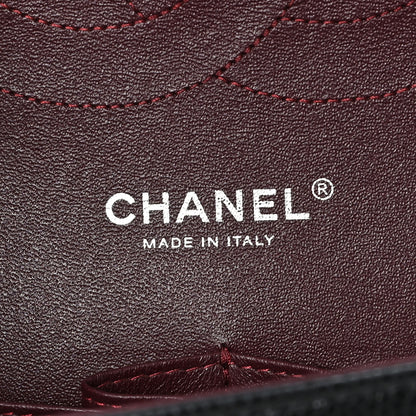 Chanel Caviar Chevron Quilted Jumbo Double Flap Black 6 of 10