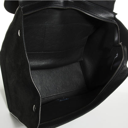 Celine Drummed Calfskin Suede Large Trapeze Black 7 of 9