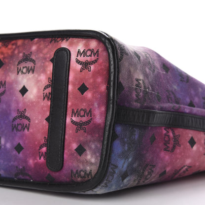 MCM Galaxy Visetos Medium Project Reversible Shopper Tote Cognac Multicolor 13 of 16