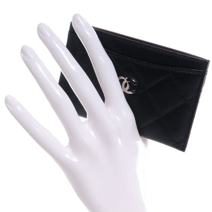 Chanel Lambskin Quilted Card Holder Black 2 of 8
