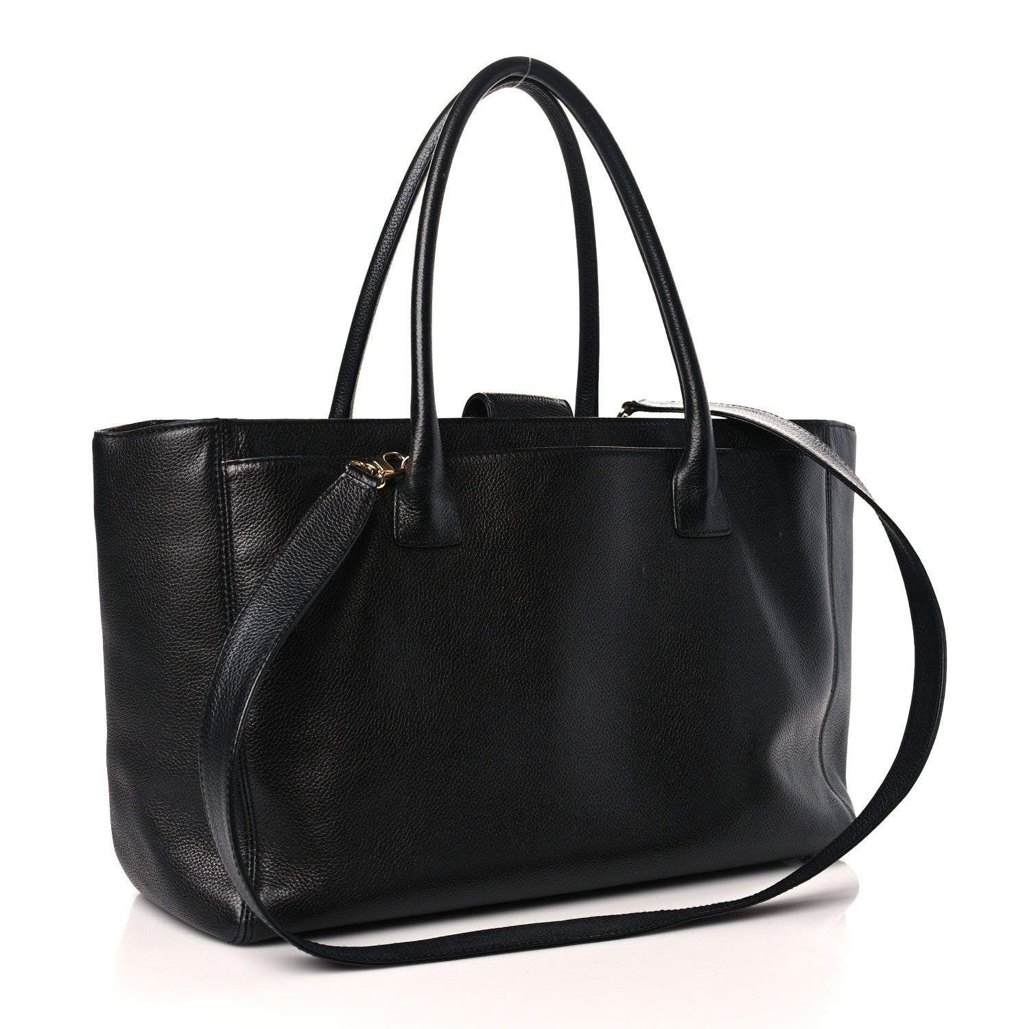 Chanel Calfskin Cerf Executive Shopper Tote Black 4 of 10