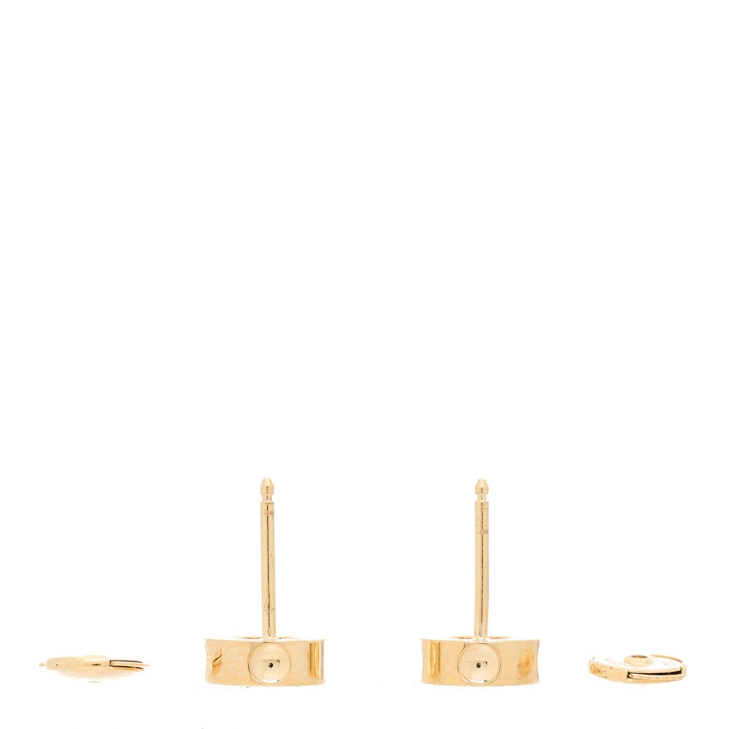 Louis Vuitton 18K Yellow Gold Empreinte Ear Studs Earrings 3 of 4