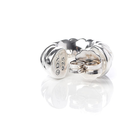 David Yurman Sterling Silver Cable Hoop Earrings 3 of 3
