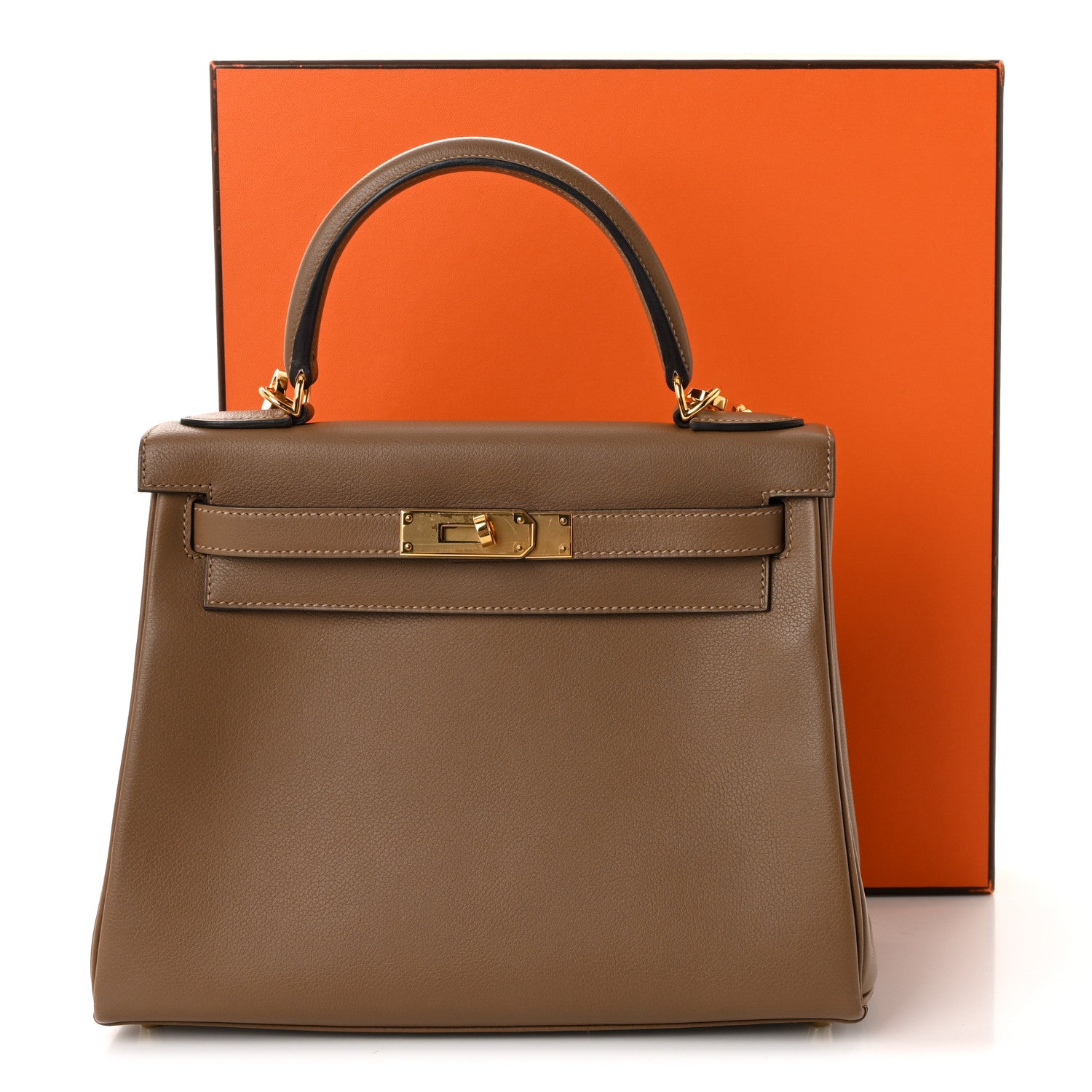 Hermes Evercolor Kelly Retourne 28  Beige De Weimar 11 of 11
