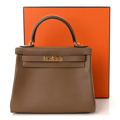 Hermes Evercolor Kelly Retourne 28  Beige De Weimar 11 of 11