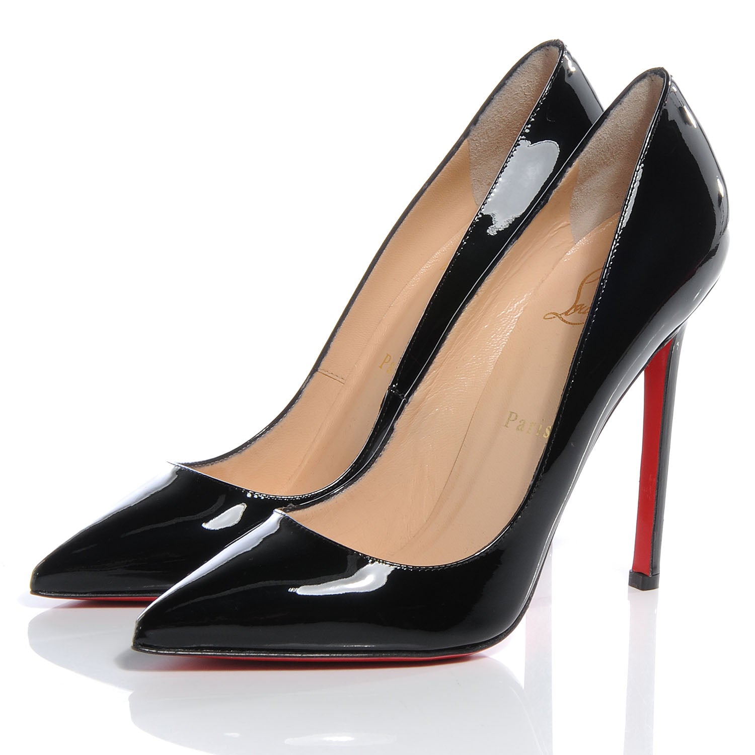 Christian Louboutin Patent Pigalle 120 Pumps 37.5 Black 3 of 8