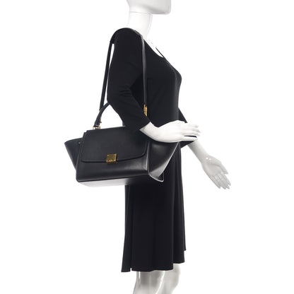 Celine Liege Calfskin Small Trapeze Black 2 of 8