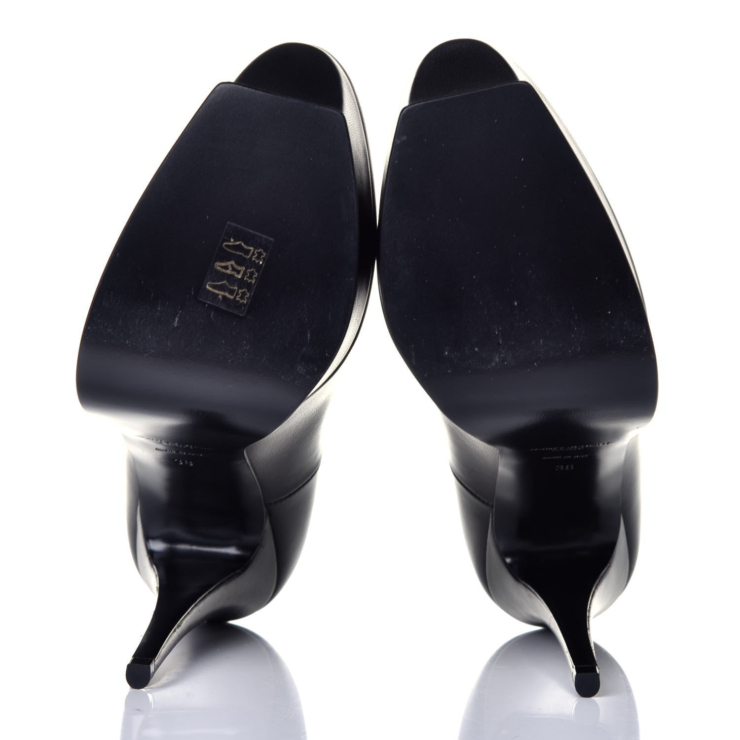 Saint Laurent Calfskin Tripon Tribute 105 Pumps 38 Black 5 of 8