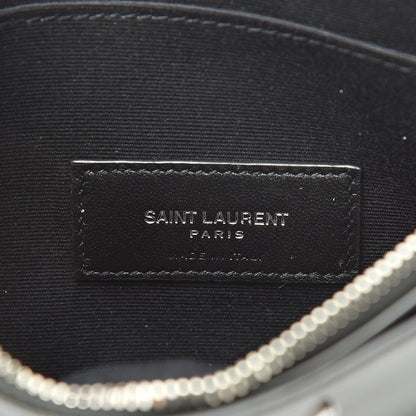 Saint Laurent Smooth Calfskin Monogram Zip Bill Pouch Black 6 of 8