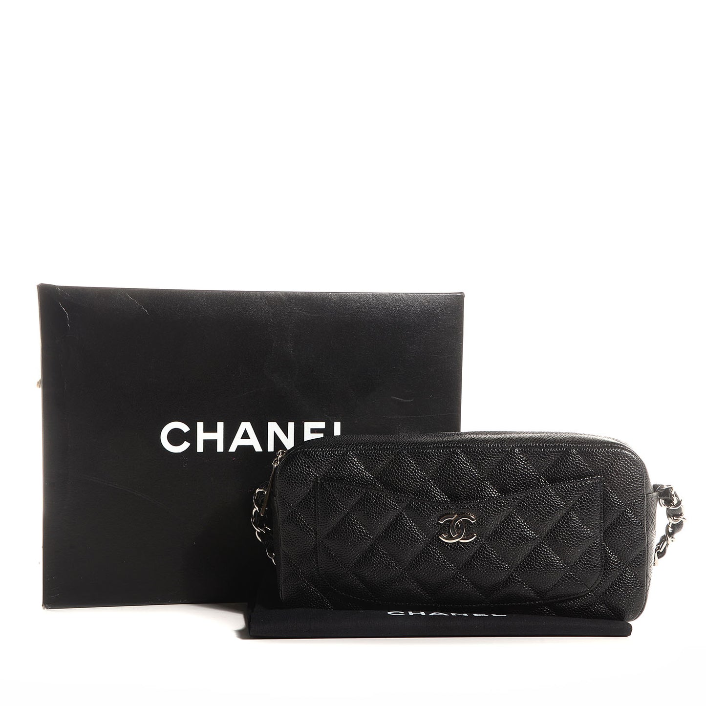 Caviar Quilted Timeless Camera Case Black