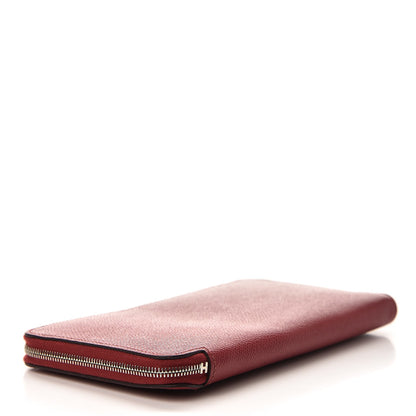 Hermes Epsom Silk'In Wallet Rouge Grenat Rose Eglantine 4 of 7