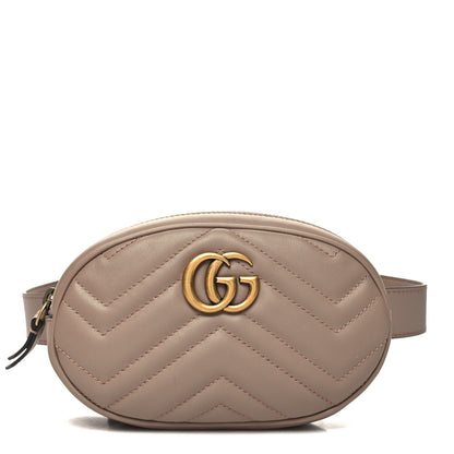 Gucci Calfskin Matelasse GG Marmont Belt Bag 95 38 Porcelain Rose 1 of 10