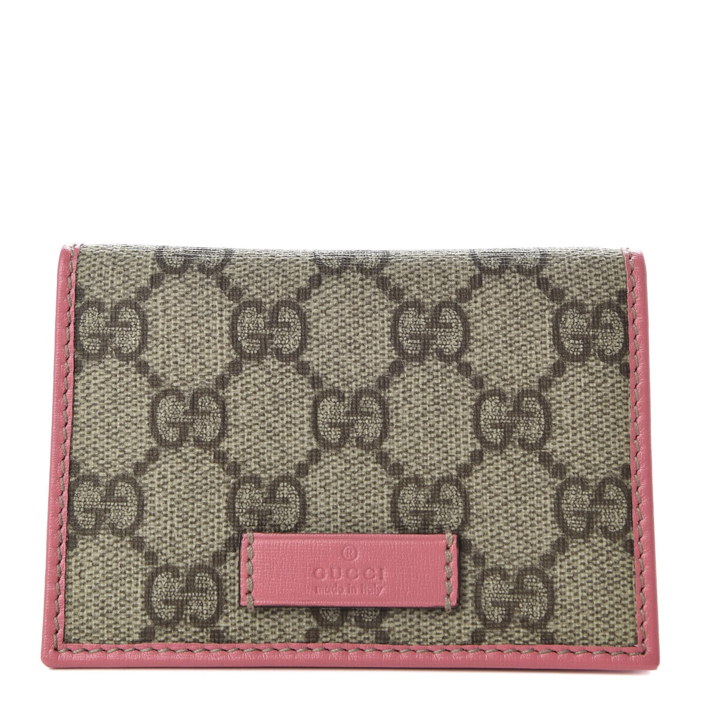 GG Plus Monogram Joy ID Card Wallet Pink