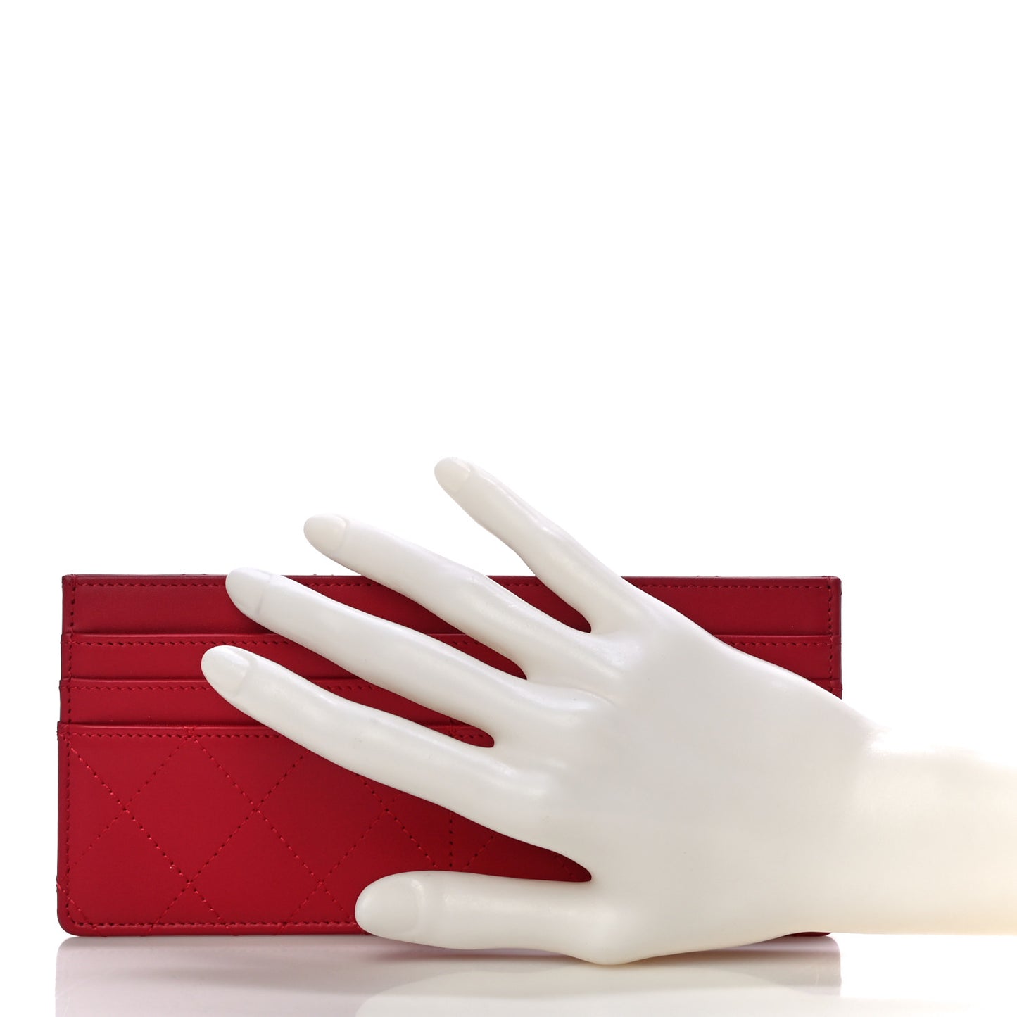Calfskin Stitched Removable Insert Red