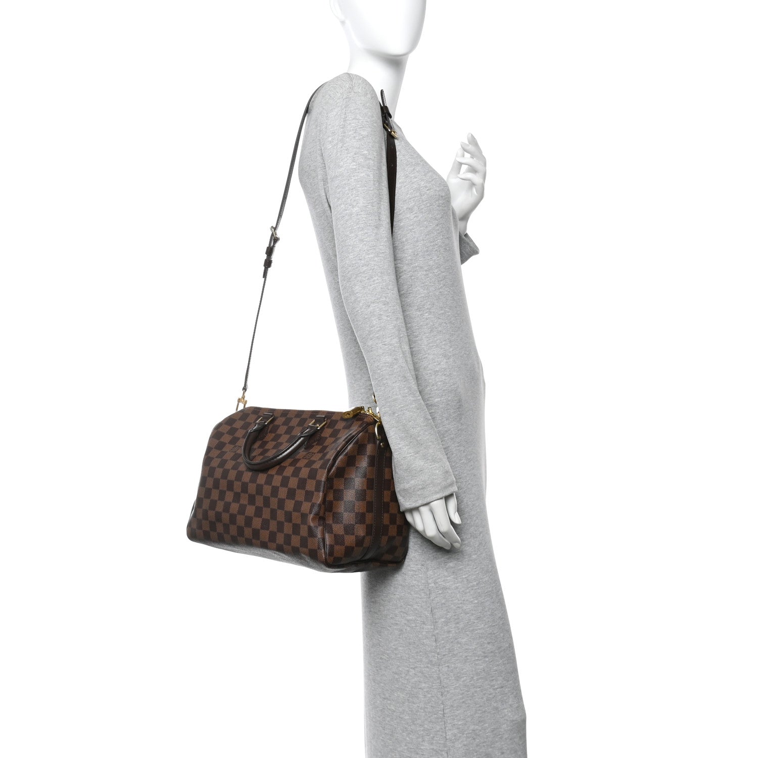 Louis Vuitton Damier Ebene Speedy Bandouliere 30 2 of 13