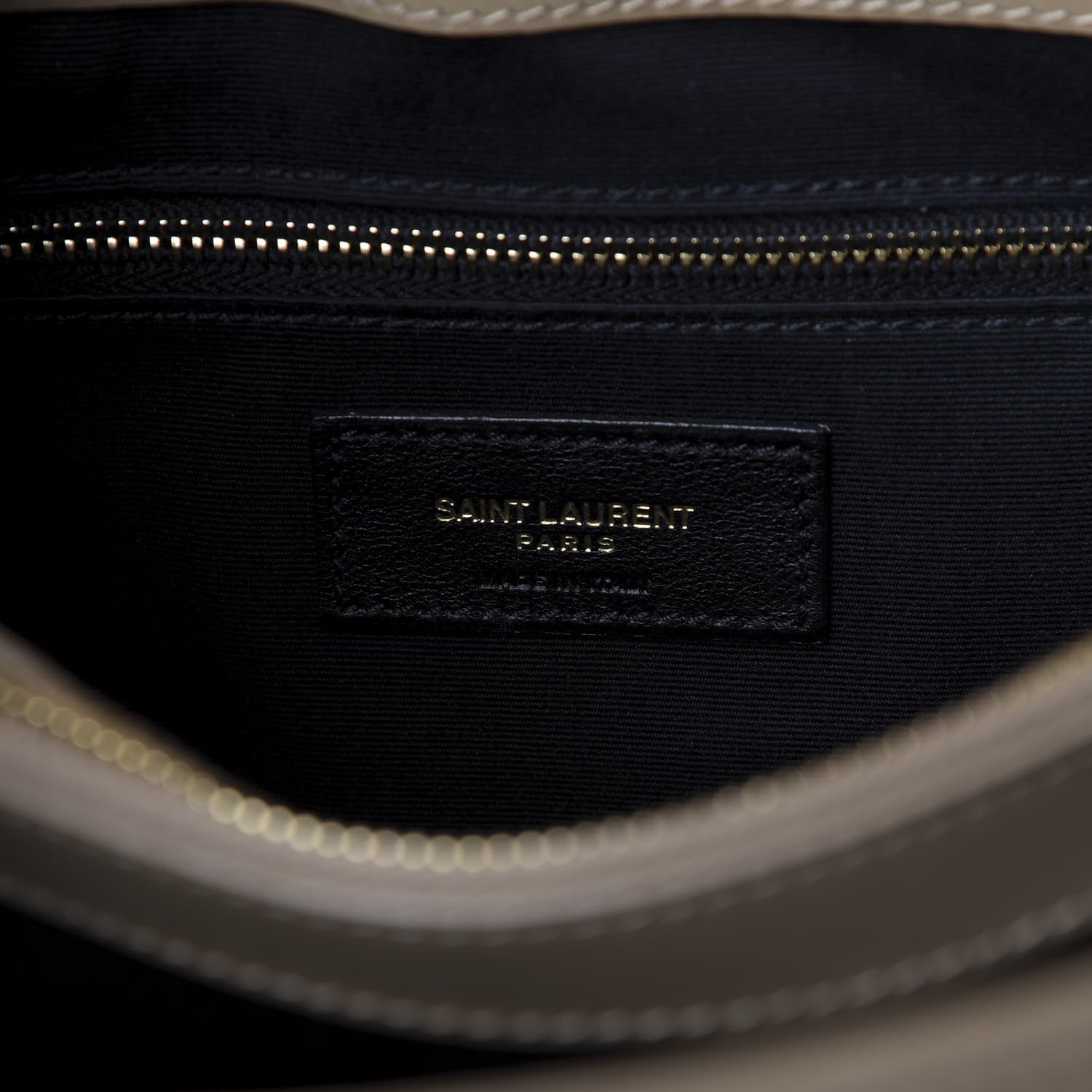 Saint Laurent Calfskin Y Quilted Monogram Medium Loulou Chain Satchel Dark Beige 8 of 9