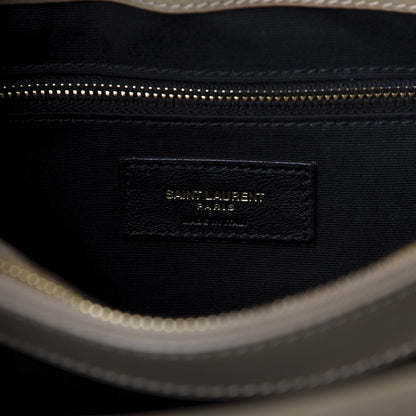 Saint Laurent Calfskin Y Quilted Monogram Medium Loulou Chain Satchel Dark Beige 8 of 9
