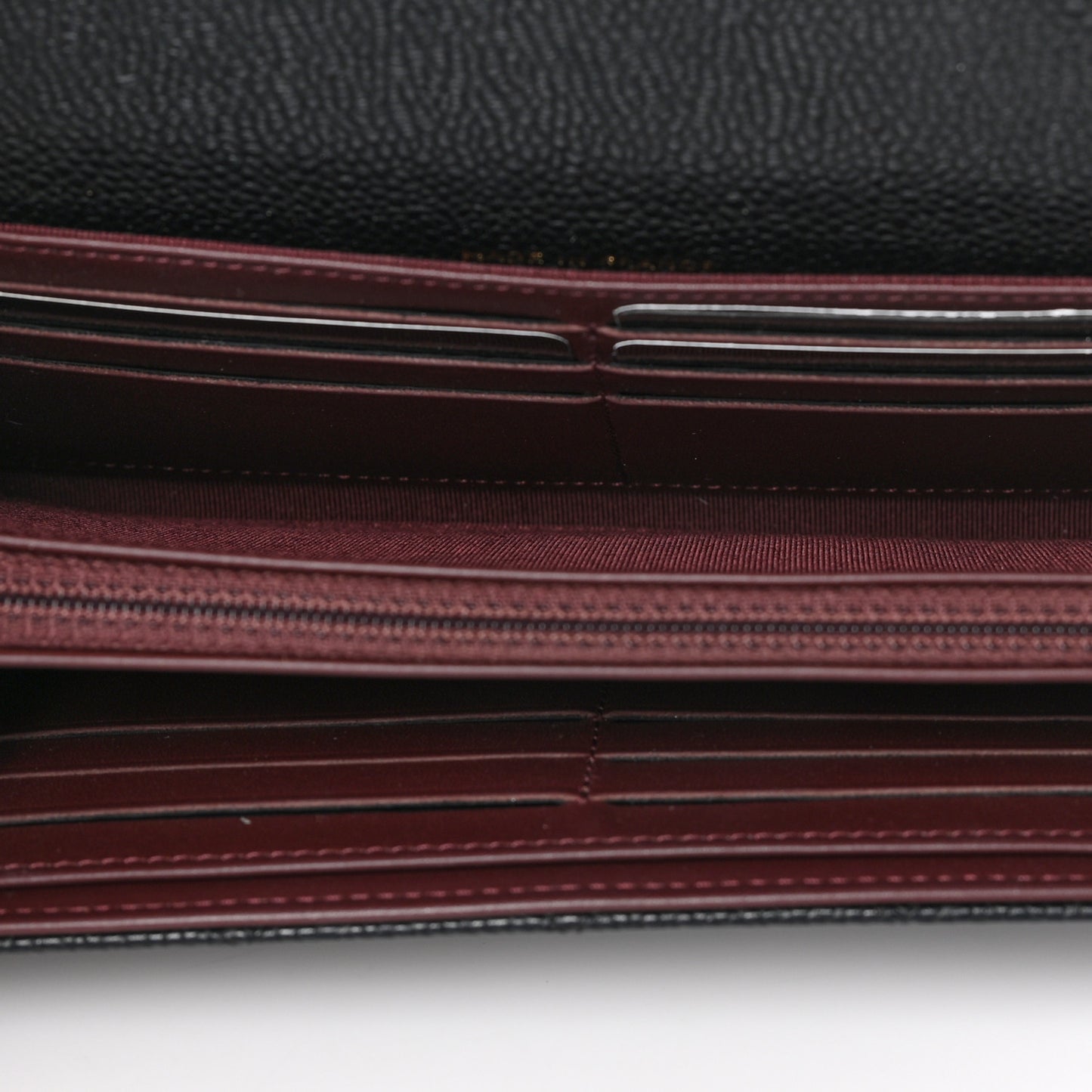 Caviar Quilted Long Flap Wallet Black