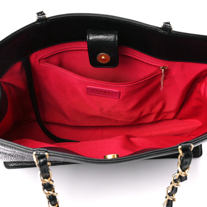 Chanel Shiny Aged Calfskin Shopping Bag Black 5 of 10