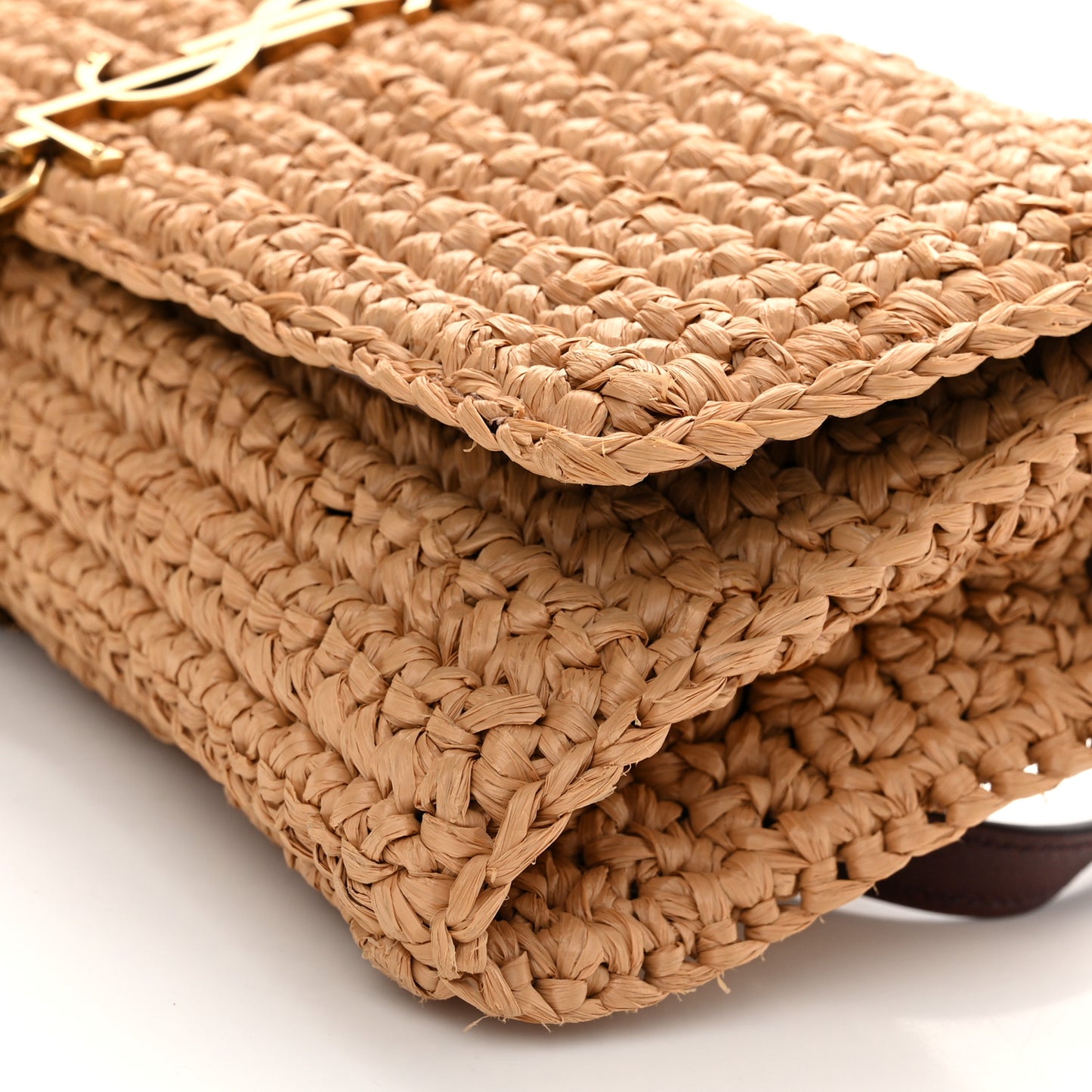 Raffia Monogram Tassel Kate 99 Dark Nude