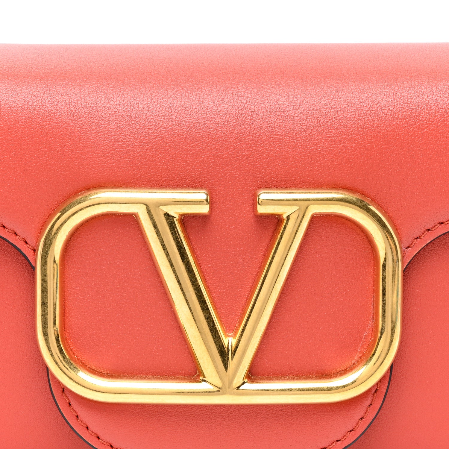 Valentino Garavani Calfskin Vlogo Small Loco Shoulder Bag Amber 7 of 9