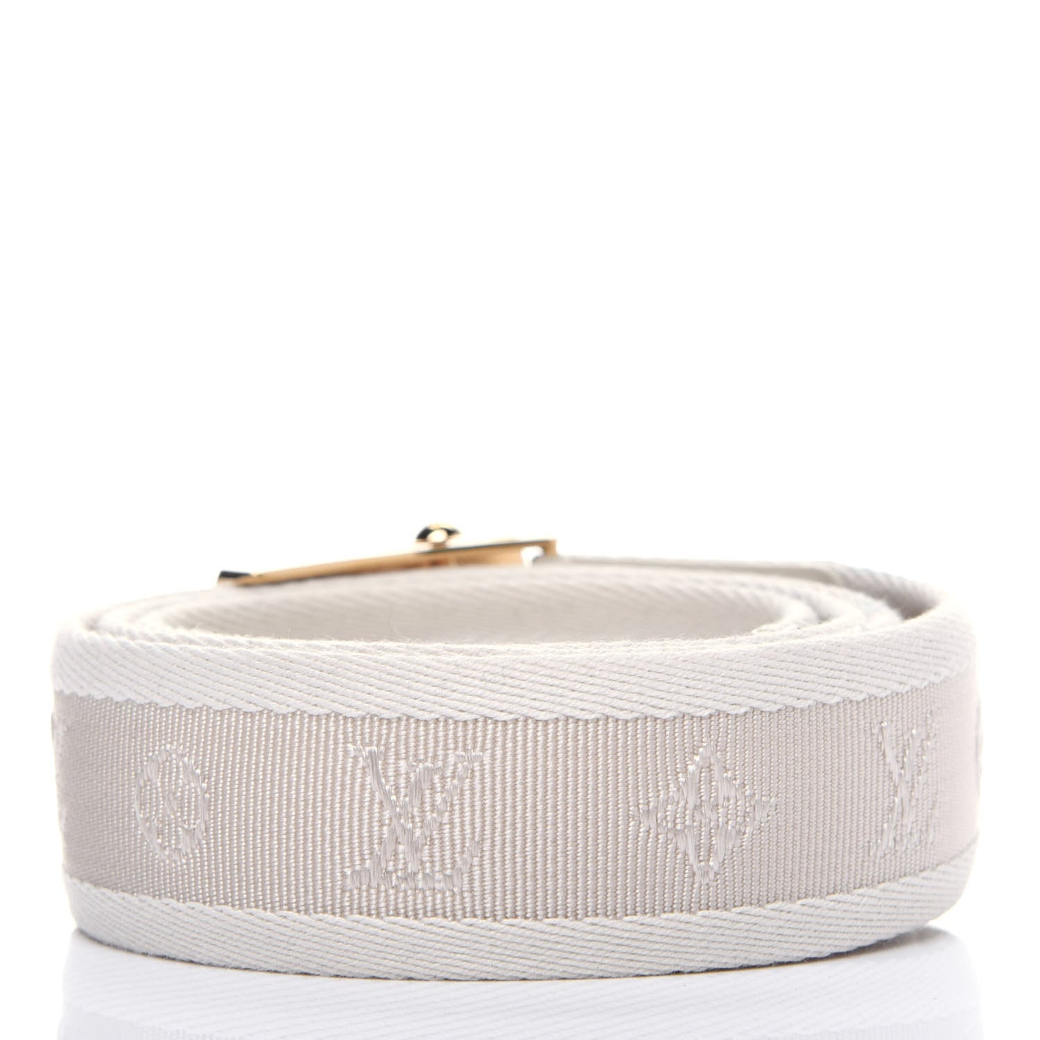 Louis Vuitton Canvas Monogram LV Cut Belt 90 36 White 2 of 11
