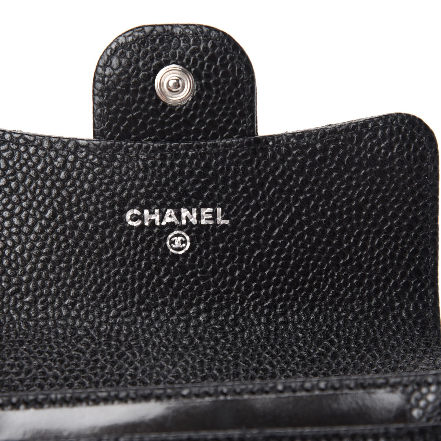 Chanel Caviar Quilted Flap Card Holder Wallet Black 6 of 9