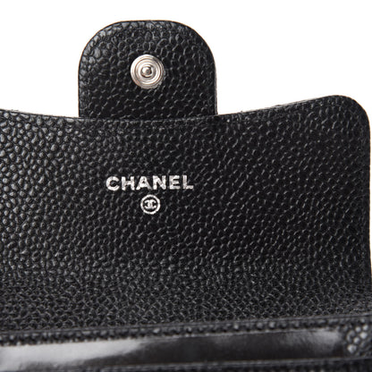 Chanel Caviar Quilted Flap Card Holder Wallet Black 6 of 9