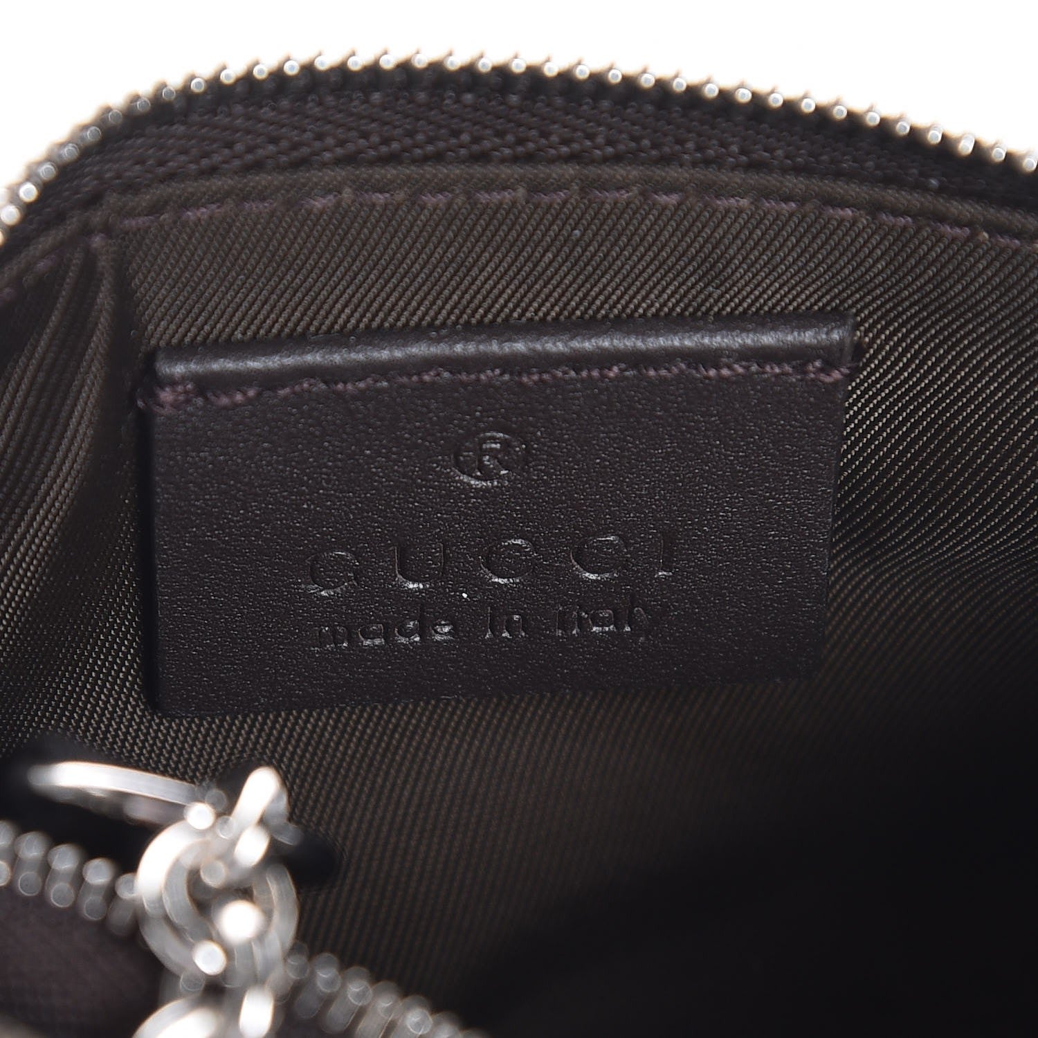 Gucci GG Supreme Monogram Selleria Key Case Beige Ebony Cocoa 8 of 11