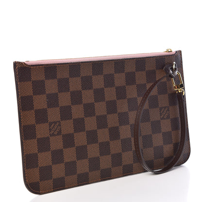 Louis Vuitton Damier Ebene Neverfull MM GM Pochette Rose Ballerine 3 of 8