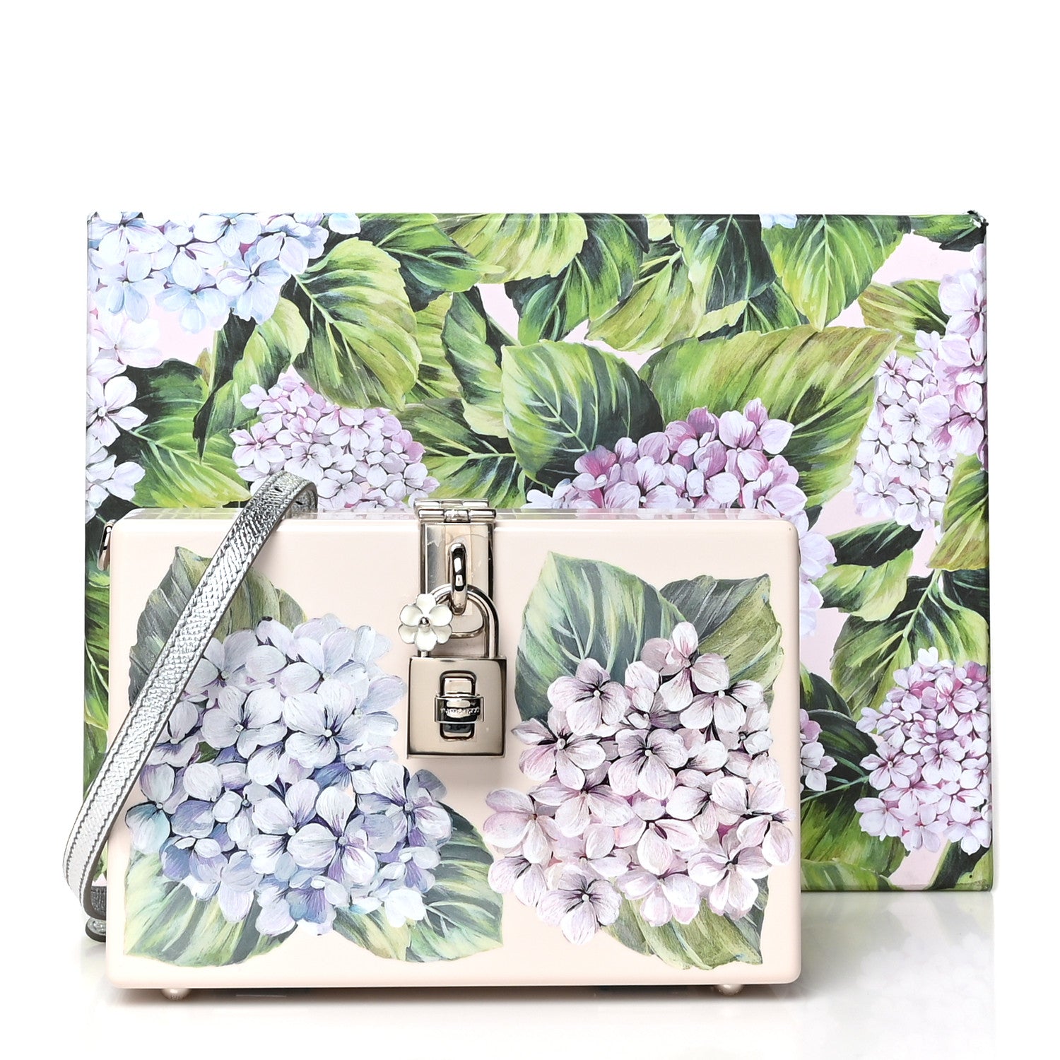Dolce & Gabbana Acrylic Floral Print Dolce Box Clutch Ivory 9 of 9