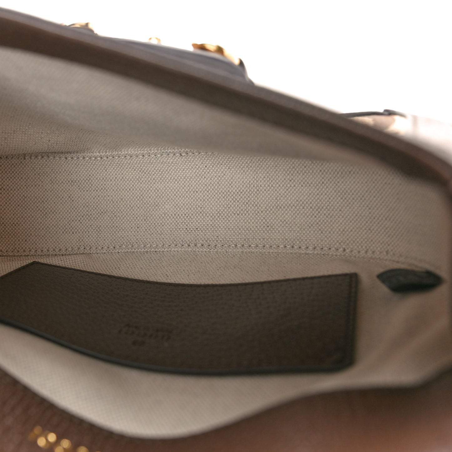 Monogram Jumbo GG Textured Dollar Calfskin Web Mini Horsebit 1955 Shoulder Bag Camel Ebony New Acero