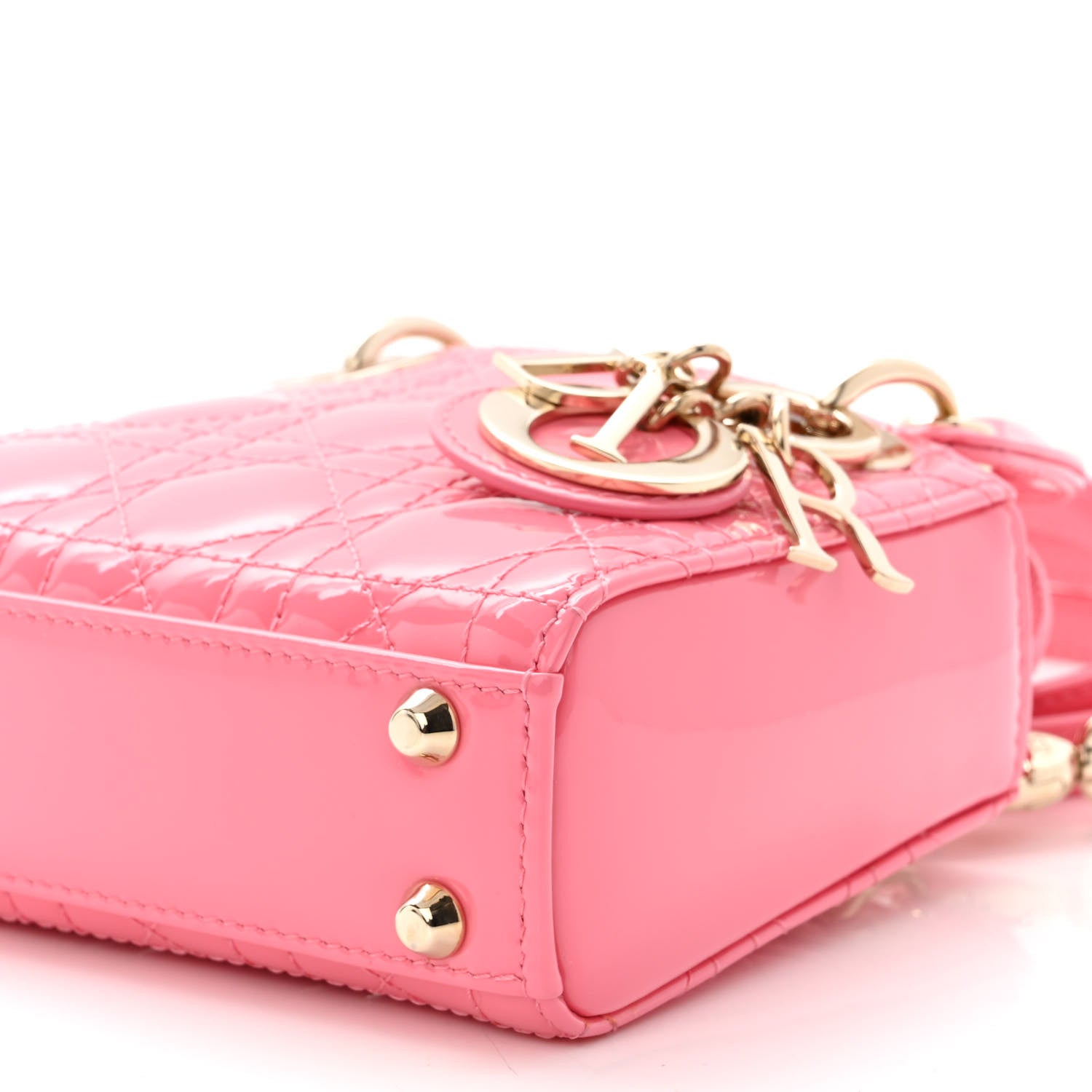 Christian Dior Patent Cannage Micro Lady Dior Peony Pink 9 of 9