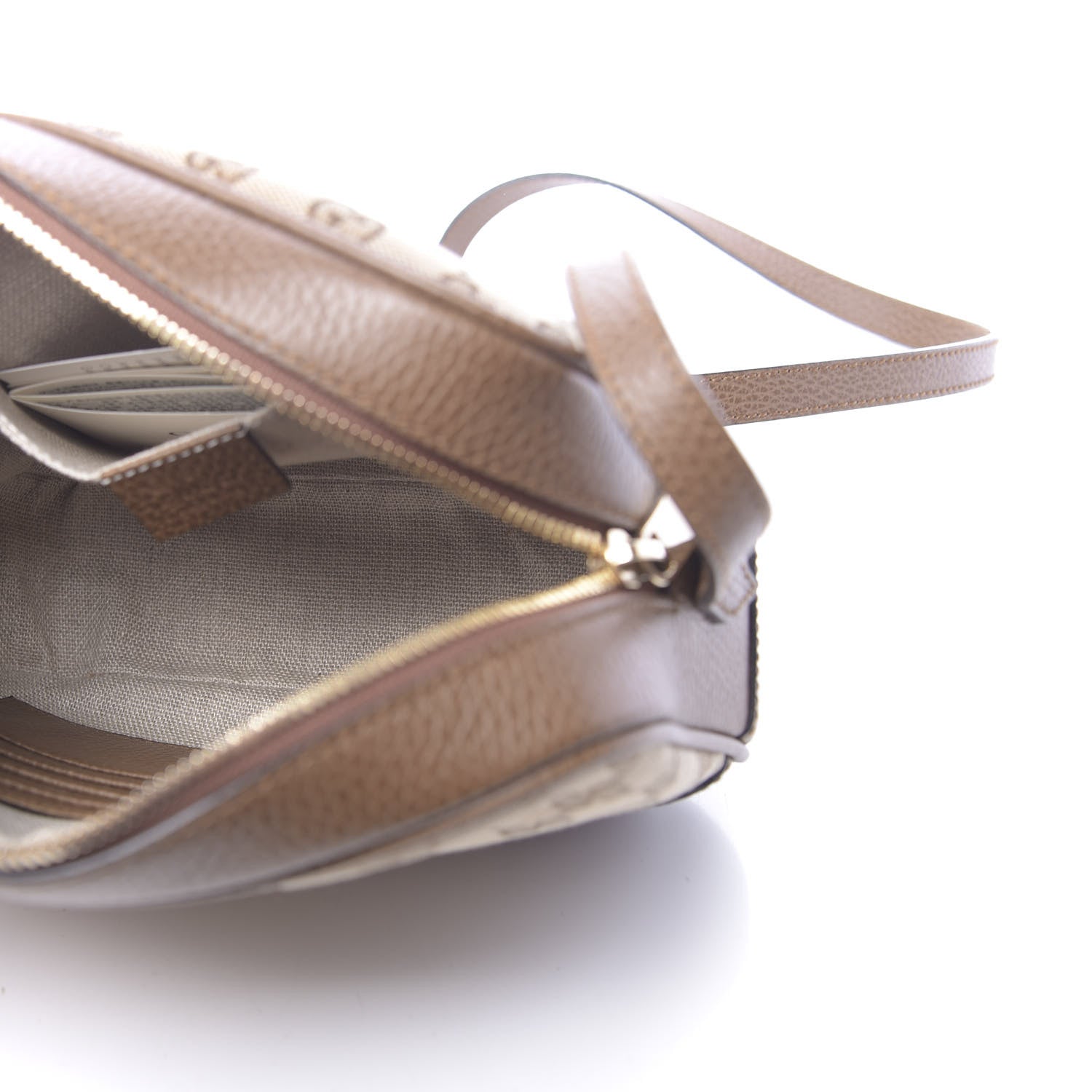 Gucci Monogram Mini Bree Messenger Bag Beige Tabacco 5 of 10