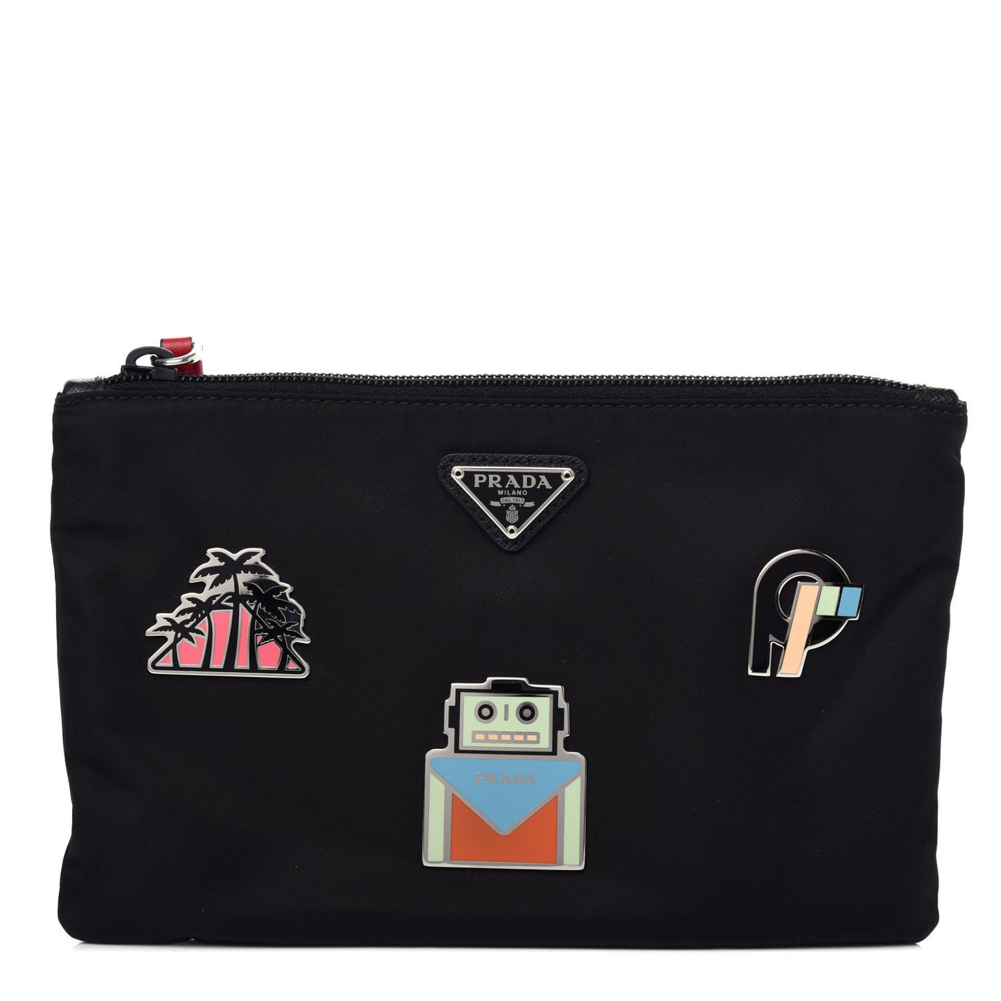 Tessuto Nylon Smalto Pouch Black