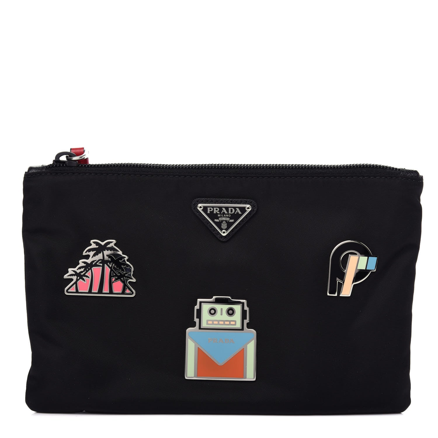 Prada Tessuto Nylon Smalto Pouch Black 1 of 7