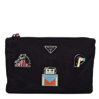 Prada Tessuto Nylon Smalto Pouch Black 1 of 7