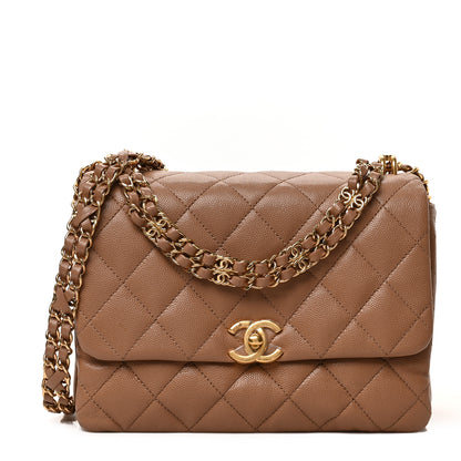 Chanel Caviar Quilted Coco First Flap Beige 1 of 9