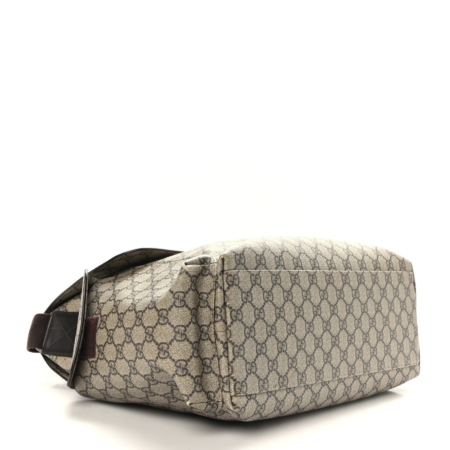 GG Plus Monogram Messenger Diaper Bag Dark Brown