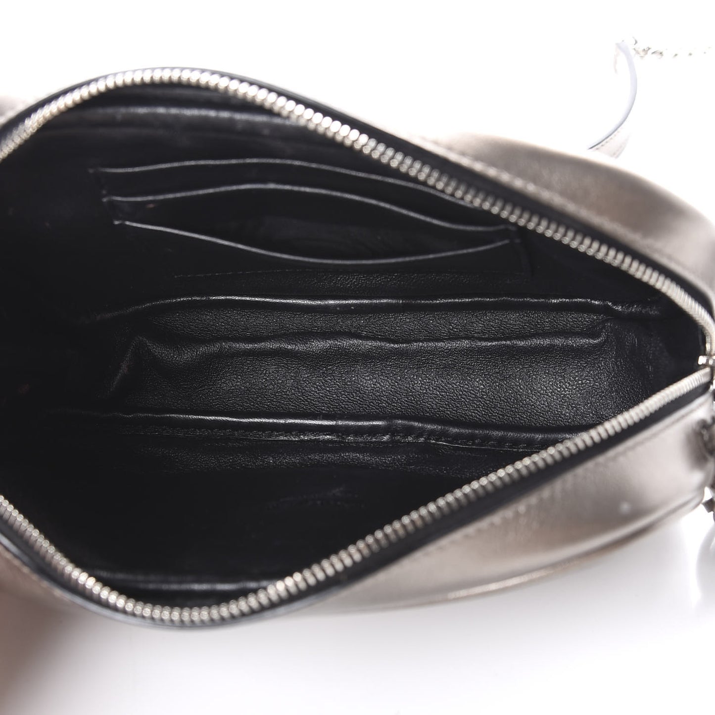 Grain De Poudre Matelasse Monogram Mini Lou Camera Bag Silver