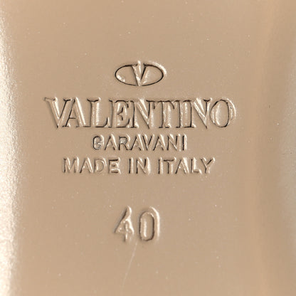 Valentino Garavani Pebbled Calfskin Rockstud Ballerina Flats 40 Pastel Grey 7 of 9