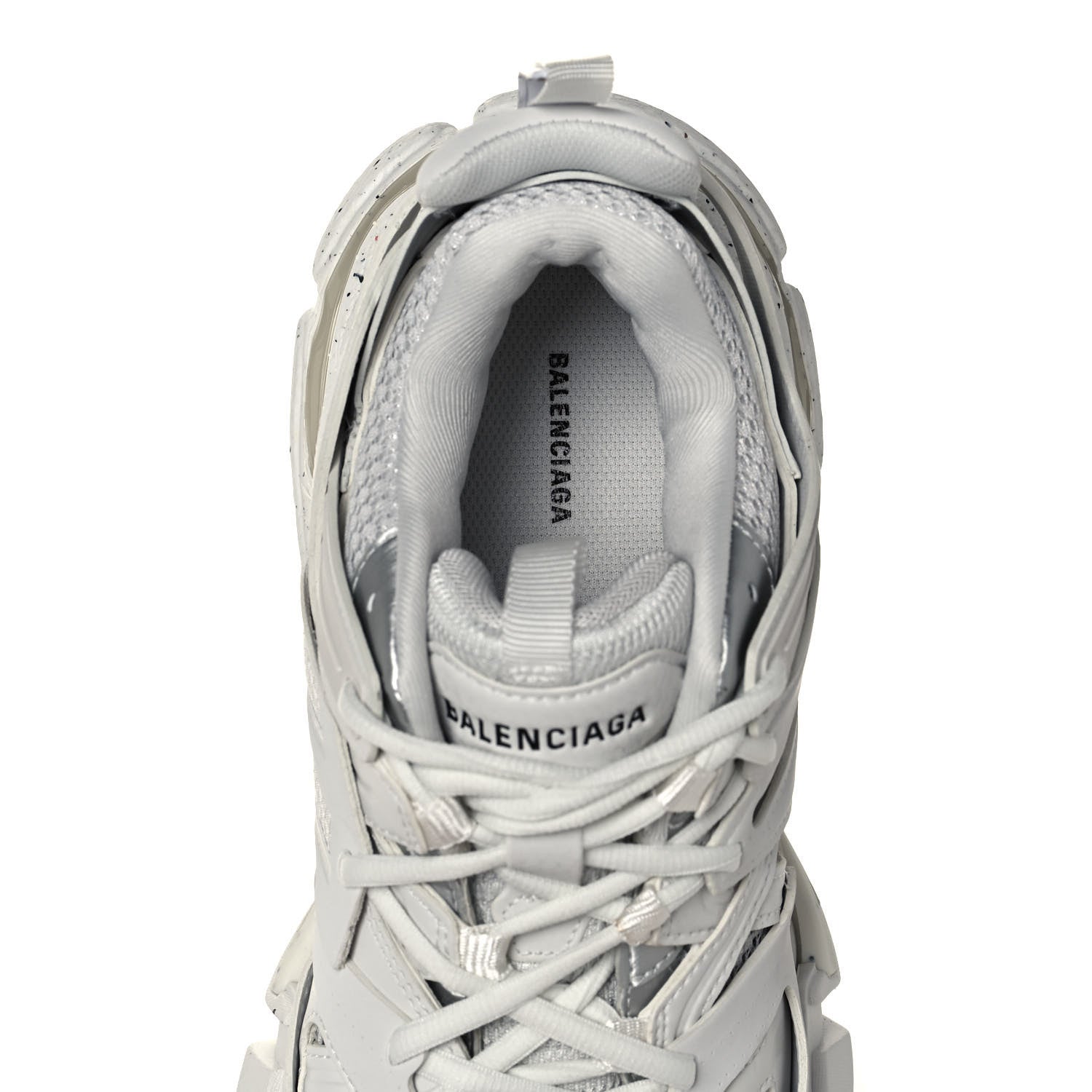 Balenciaga Rubber Mesh Fabric Monocolor Recycled Sole Womens Track Sneakers 39 White 7 of 8