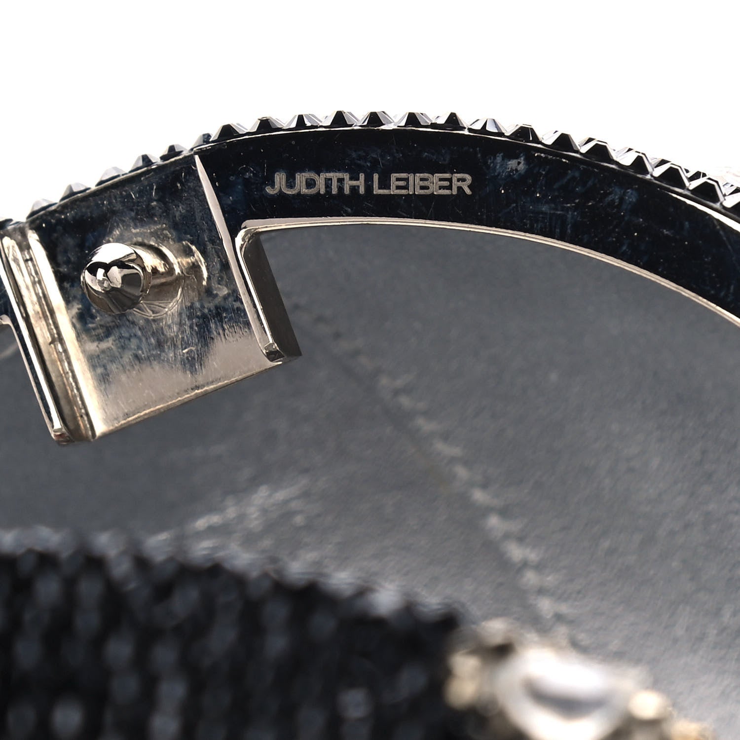 Judith Leiber Crystal Bela Lugosi Skull Minaudiere Clutch Silver Multicolor 7 of 14